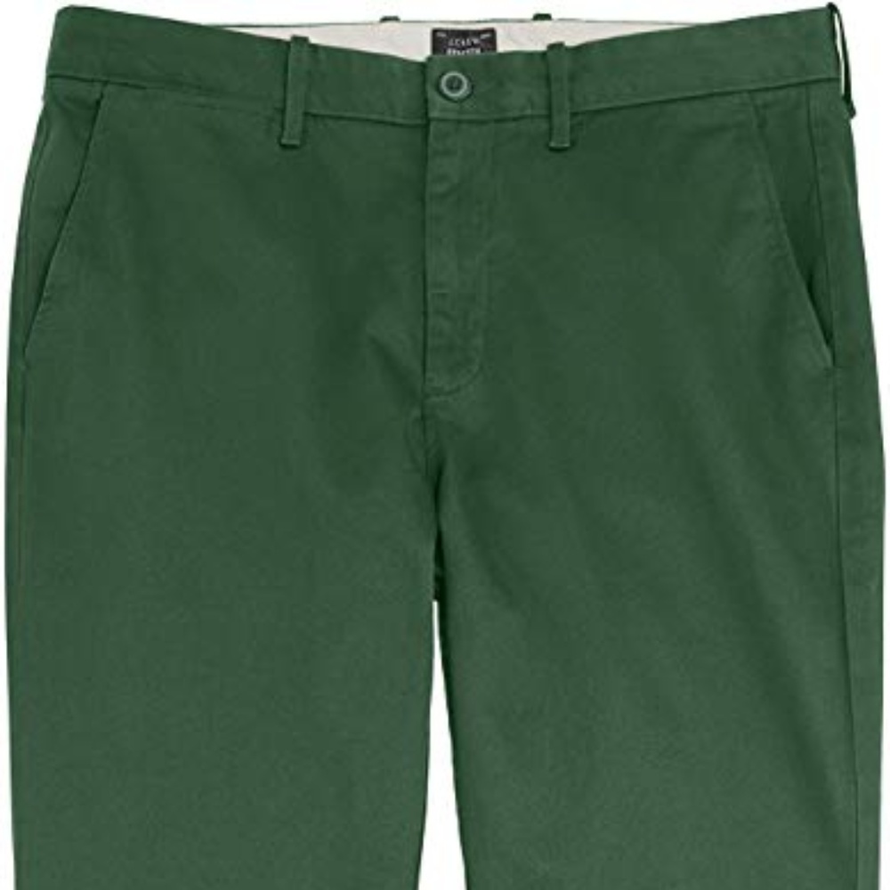 NWT J. Crew 770 straight chino pine green 32x32